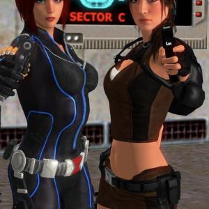 Lara Croft mile high club